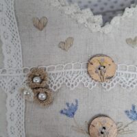 Vintagetäschchen "Trachtentasche Bauernleinen" – Bild 6