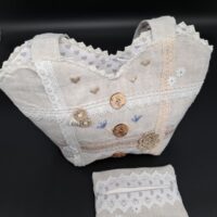 Vintagetäschchen "Trachtentasche Bauernleinen"