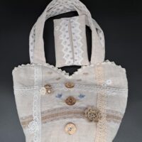 Vintagetäschchen "Trachtentasche Bauernleinen" – Bild 3