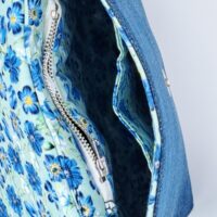 Jeanstasche blaues Blümchen klein