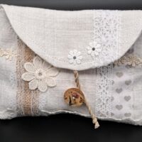 Vintagetäschchen weiße Blume