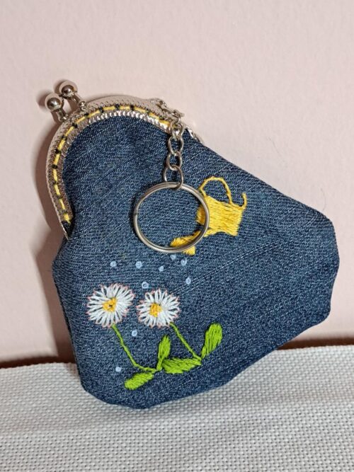 Geldbörse Wasser marsch von mir per Hand bestickt