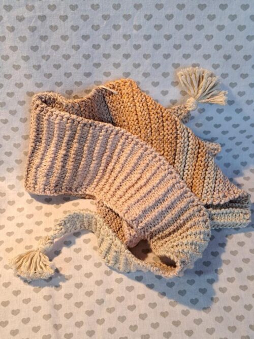 Schal beiger Traum von mir per Hand gestrickt
